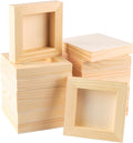 FSWCCK 15 Pack 4 x 4 inch Wood Panel Boards, Unfinished Wood Canvas Panels by FSWCCK