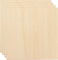 HARFINGTON 4pcs 3mm Basswood Plywood Sheets 6" x 6" x 1/8" Thin Unfinished by HARFINGTON
