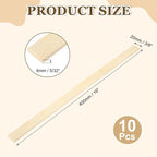 MECCANIXITY 10Pcs Wood Strips Slats, 5/32" x 7/8" x 16" Thin Wood Sticks Flat - Image 2