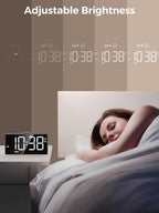 PPLEE Alarm Clock for Bedroom, Upgrade Digital Clock Large Bold Number - Image 2