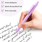 Piochoo 8 Pack Pens, 0.5mm Black Ink Gel Pens, Quick Dry Smooth Writing Morandi - Image 3