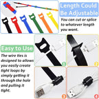 80pcs Cable Ties Reusable Multicolor Wire Ties Cable Management Cord Ties - Image 6