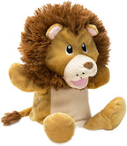 HollyHOME Hand Puppets Lion Plush Animal Zoo Animal Puppets 14 Inches Yellow - Image 4