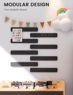 Fluxynara Cork Board Alternative Felt Strip Board 8-Pack 13"x2", Office Pin - Image 5