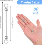 Molain 80 Pcs Beadable Keychain Making Kit, Beadable Keychain Bars Bulk Blank - Image 2