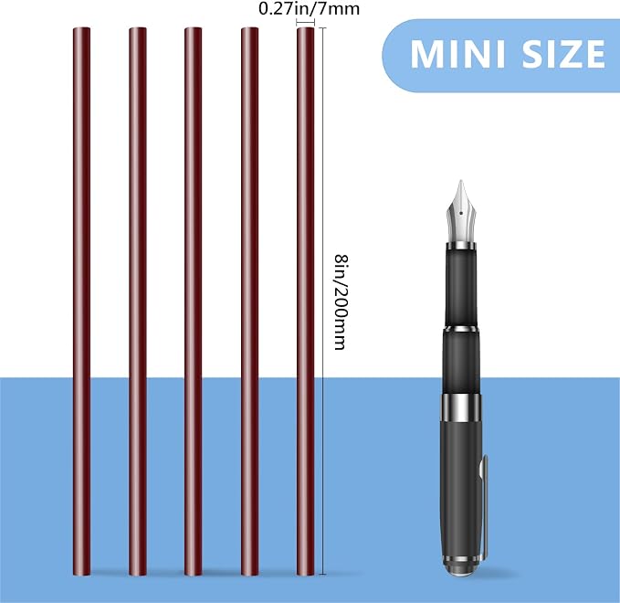 Manarty Wine Red Hot Glue Sticks, All Temperature Adhesive EVA Glue Sticks - Image 2