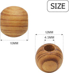 Natural Wooden Beads, 200 Pieces - 12mm Round - Image 3