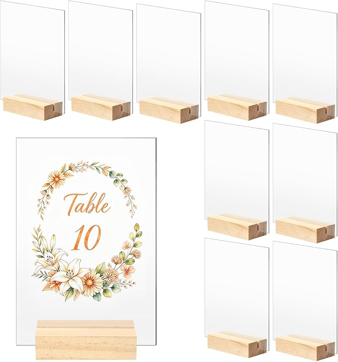 Bercoor 10 Pack 4x6 Inch Blank Clear Acrylic Sign by Bercoor
