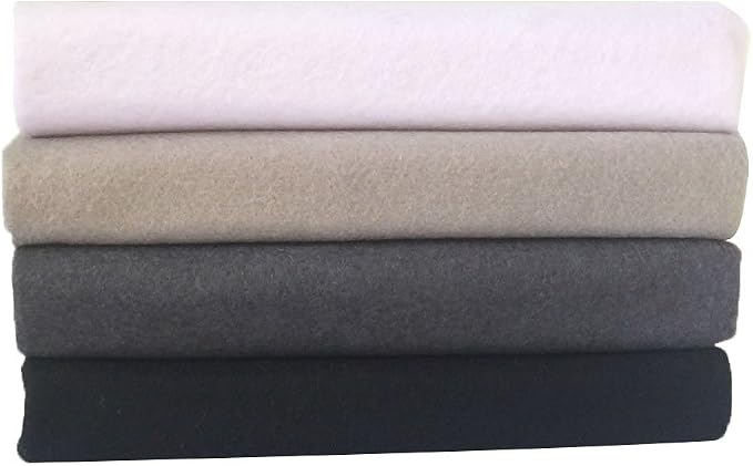 4pcs Thick 1.4mm Soft Felt Fabric Sheet Assorted Color Felt Pack DIY Craft - Image 4