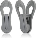 Tinfol 50pc Grey Plastic Hanger Clips, Strong Pinch Grip Finger Clips for Plastic Clothes Hangers, Multi-Purpose Hanger Clips