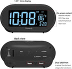 DreamSky Alarm Clocks for Bedrooms, Auto Set Digital Desk Clock for Bedside - Image 8