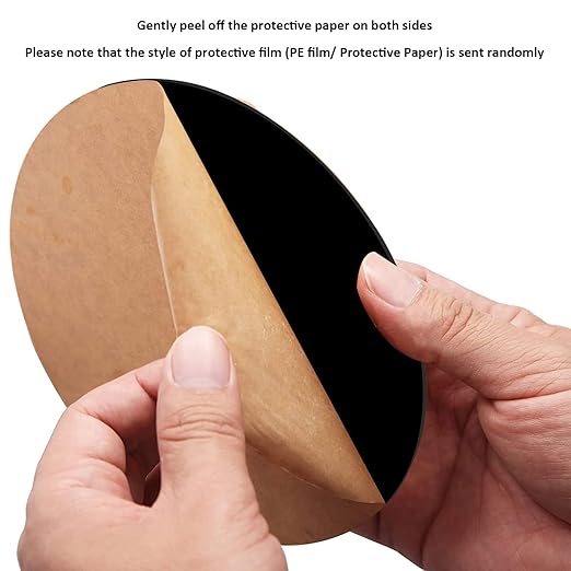 30Pcs 4 inch Black Acrylic Discs Acrylic Circle Blanks, Round Acrylic Sheets - Image 3