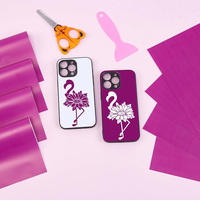 Tintnut Pink Purple Permanent Vinyl 8 Sheets 12''x10'' Adhesive Vinyl | Solid - Image 7
