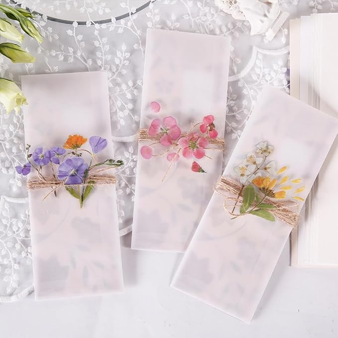 160 Pcs Transparent Flower Stickers - Image 7