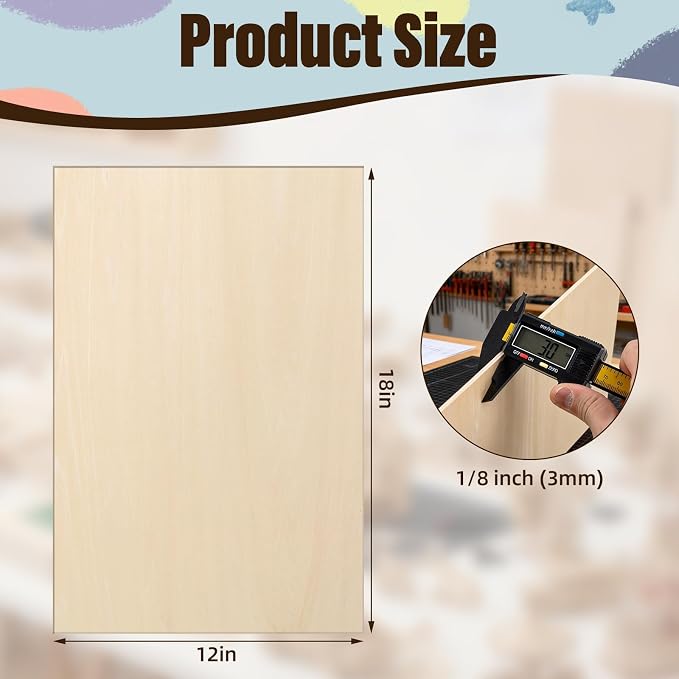 Basswood Sheets 12"x18"x1/8", 12 Pack | 3mm Basswood - Image 2