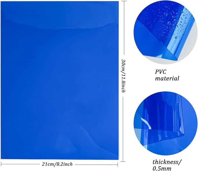 Transparent PVC Faux Leather Sheets, Glossy Waterproof Clear Vinyl Fabric - Image 4