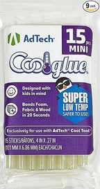 AdTech Ultra Low Temp Cool Glue Sticks, Mini 4-Inch – by AdhesiveTechnologies