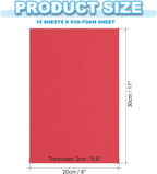 PATIKIL EVA Foam Sheet 10Pcs 12x8 Inch 2mm Thick Red | Easy Cutting EVA Foam - Image 2