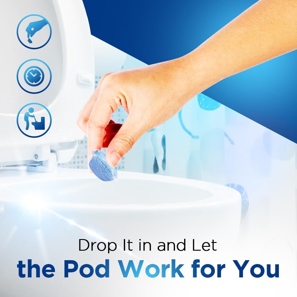 Fuller Brush Toilet Bowl Cleaner Pods - Water Soluble Tablet Cleansers, Cleans Descales & Refreshes Bathroom Toilets Removes Odors Soils & Stains Light Fresh Scent Ideal for Homes & Businesses 1-Pack