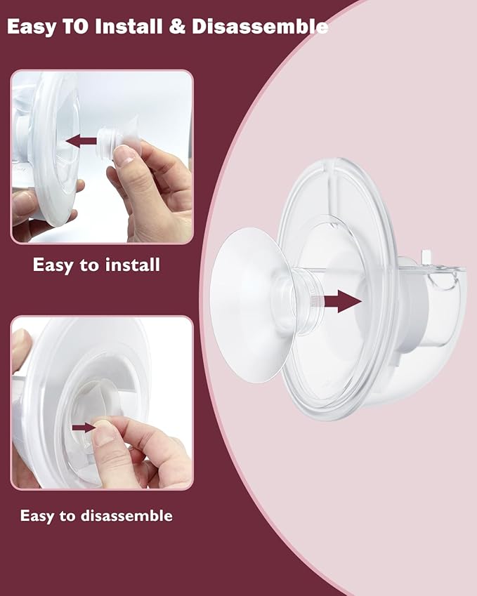Flange Insert 2PCS 20mm Compatible with Momcozy M9/M6/M5/S12 Pro/V1 Pro/V2 pro, Spectra/Medela/Elvie/NCVI/TSRETE/eufy/Lansinoh/Paruu/MomMed Breast Pump 24mm Shields/Flanges (2pcs-20mm)