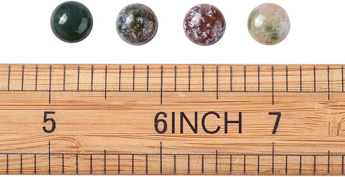 FASHEWELRY 50Pcs Natural Indian Agate Cabochons Flat Back Gemstone Cabochons - Image 7