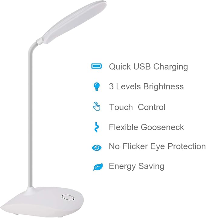 DEEPLITE LED Desk Lamp Battery Operated Lights Cordless Rechargeable Lamp - Image 2