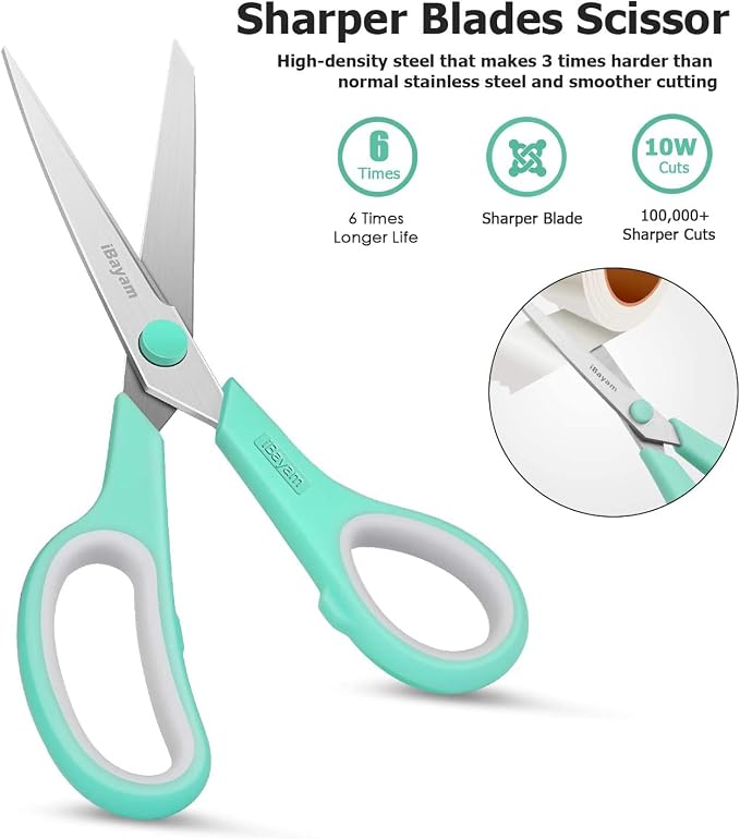 iBayam 8 '' Multipurpose Heavy Duty Scissors Bulk 36-Pack, 2.5mm Thickness - Image 4