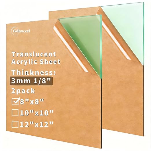 Translucent Acrylic Sheet 1/8 Thick by gdhwcxl