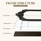 Cuspin 8x10 Black Picture Frame Vintage Frames, Ornate Arched Resin Photo Frame - Image 6