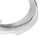 Fashewelry 5mm Aluminum Flat Bendable Craft Wire Silver 32.8Ft Nose Wire by FASHEWELRY