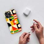 ZHEGAILIAN Case for iPhone 13 Pro, Geometric Colors Durable Shockproof Silicone - Image 3