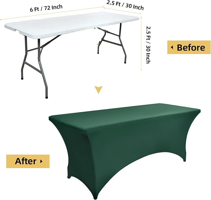 10-Pack 6ft Spandex Table Covers - Image 7