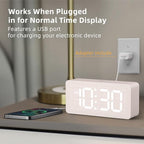 uscce Wooden Digital Alarm Clocks - Image 3