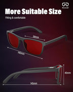 Bloomoak 100% Red Lens Blue Green Light Blocking Glasses- Dual AR Coatings - Image 9