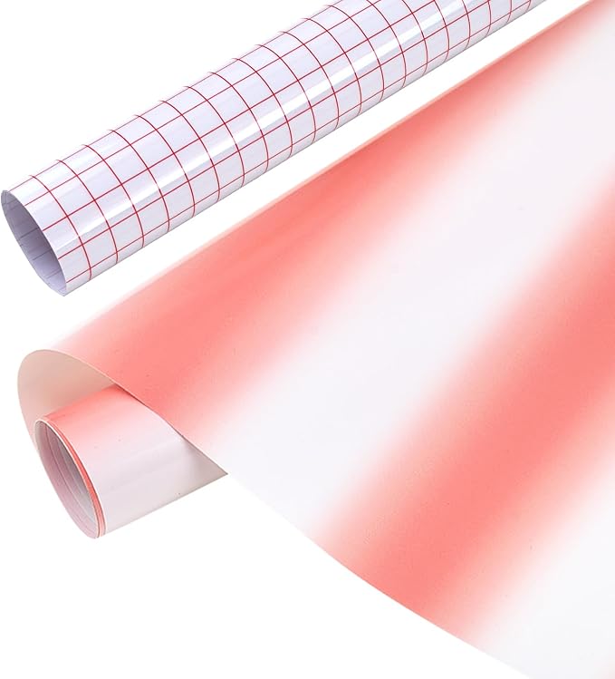 Tintnut Pink Gradient Permanent Vinyl Roll 12in x 5ft Adhesive Vinyl | Ombre by Tintnut