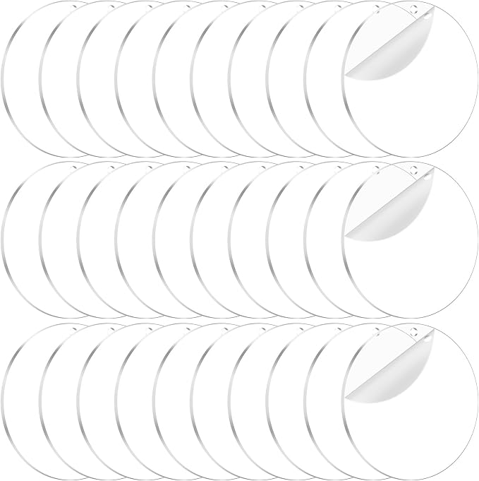 40PCS Acrylic Keychain Blanks, Tags and Craft by Yesweety