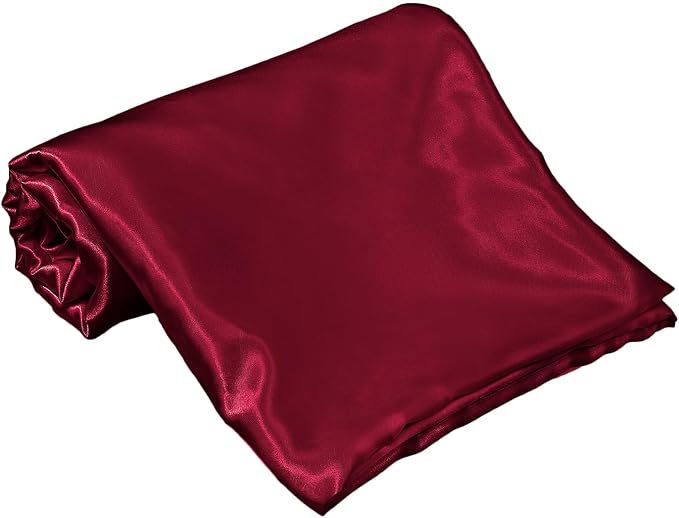 Homiest Burgundy Satin Twin Sheet - Image 2