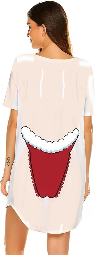 Ekouaer Women's Bikini Shirt Cover Up Short Sleeve Cute Bikini Print Cover-Up - Image 2