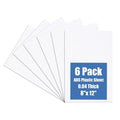 Plastic Sheet 8" x 12" x 0.04", Abs Plastic Sheets 6 Pack by KINLINK