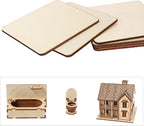 220 PCS 3 Inch Blank Wood Square, 3 x 3 Inches Unfinished Wood Pieces, Blank - Image 3