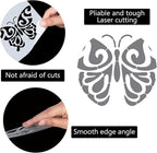 GORGECRAFT 12"X12"Butterfly Stencil Mandala Pattern Templates Reusable - Image 3