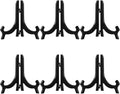 HESTYA 6 Pack 7 Inch Black Acrylic Easel Stand, Display Stand, Plate Holder by Hestya