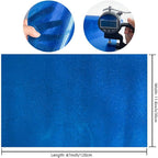 ONEART | Blue Transparent Glitter Vinyl Roll, 0.7 mm Solid Clear PVC Jelly - Image 4