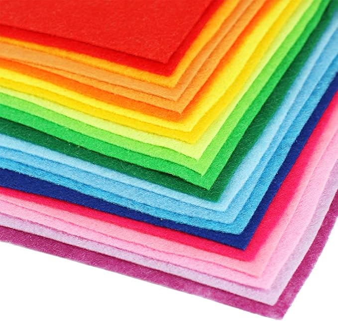 Felt Sheets, DIY Craft Sewing Pre-Cut Quilt Squares, Premium Colorful Hard - Image 2