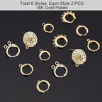 PH PandaHall 18K Gold Plated Huggie Hoop Earrings, Hole 1~2mm - Image 6
