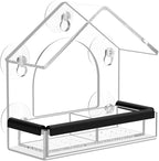 Clear Window Bird Feeder with 5 Extra Strong Suction Cups, DY-SKTY Sturdy and by DY-SKTY