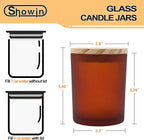 SHOWIN Thick Candle Jars for Making Candles 16 Pcs, 7 OZ Empty Jars - Image 3