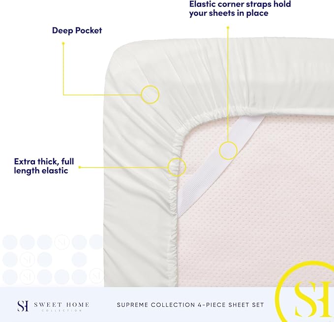 Twin XL Sheets - Breathable Luxury Sheets - 1800 Supreme Collection Extra Soft - Image 5