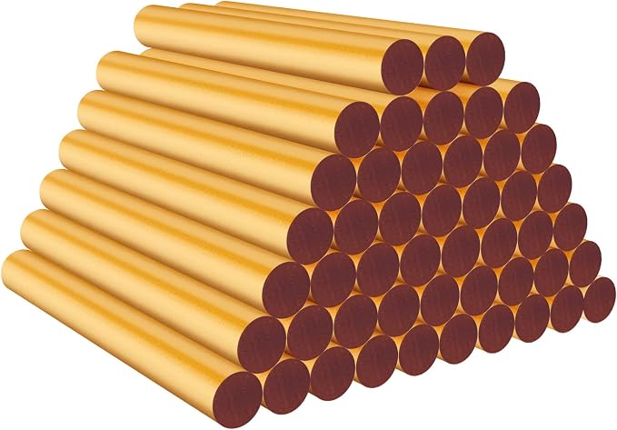48 Pack Metallic Gold Hot Glue Sticks Full Size, Wax Sticks by ENPOINT