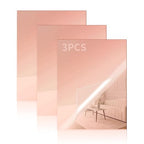 3 Pack Mirrored Acrylic Sheets, 16x12 Inch, 1/8 in Thick, Rose Gold | Plastic by KEJJNYER